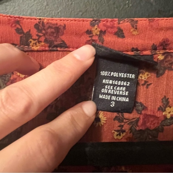 Torrid Floral Pintuck Pleating Chiffon Split Maxi Top Blouse 3 High-Low Dress - Picture 7 of 14